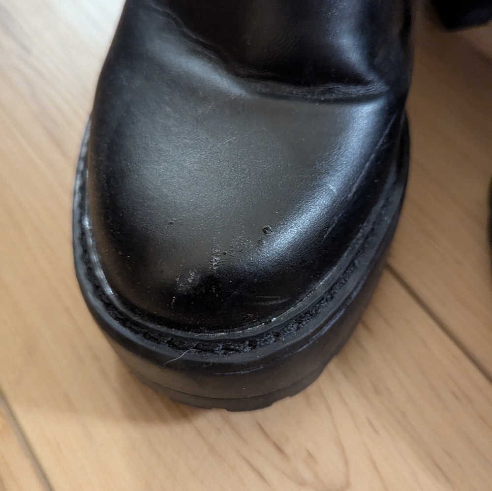 MADDEN GIRL KAMORA BLACK PLATFORM BOOTIES 9 - Picture 14 of 15